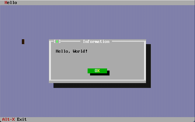 Beispiel einer DOS-UI mit Turbo Pascal 7
